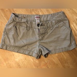 Khaki colored Mossimo Short Shorts